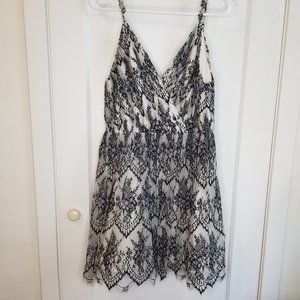 Black and white lace Alice + Olivia dress